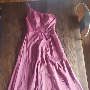 David's Bridal Pink dress (crepe-back satin)